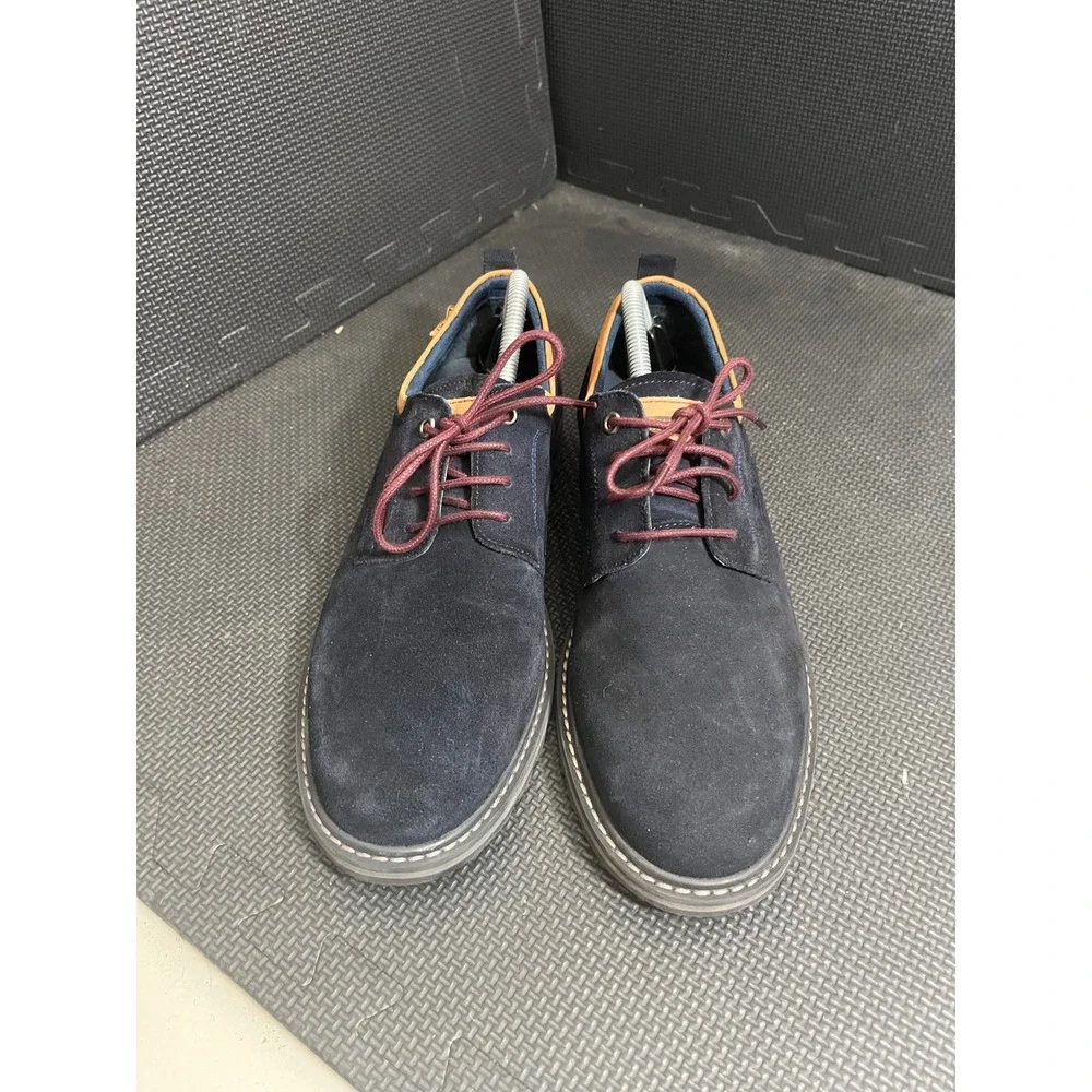 Pikolinos Berna Oxford Mens 43 Navy Blue Suede Leather Lace Up Derby Shoes